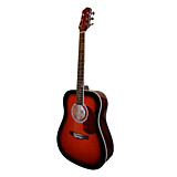 Naranda DG220BS Акустическая гитара, 41", верхняя дека - ель, задняя дека и обечайки: катальпа бунге