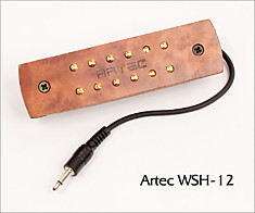 Artec WSH12-WL  магнитный звукосниматель для установки в розетку акустической гитары. орех