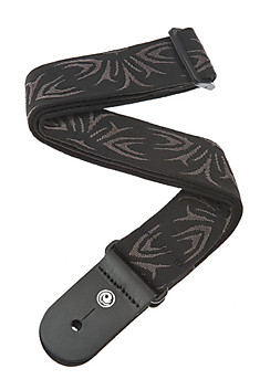 D'ADDARIO 50F078 Тканный ремень для гитары, рисунок «Tattoo», черный/серый