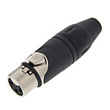Amphenol AX3F профессиональный кабельный разъем XLR-мама (female) 3pin, точеные контакты, цвет - ник