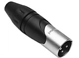 Amphenol AX3M профессиональный кабельный разъем XLR-папа (male) 3 pin, точеные контакты, цвет - нике