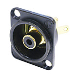 NEUTRIK NF2D-B-0 панельный разъем RCA гнездо, тип-D, черный корпус, под пайку провода