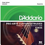 D`ADDARIO EJ65S Pro-Arte Custom Extruded Комплект струн для укулеле сопрано, прозрачный нейлон