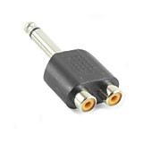 Soundking CC311 переходник 2 х RCA (тюльпан) female — 6,3мм стерео (1/4" TRS) male