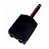 Soundking CC312 переходник 6,35мм, штекер, стерео - 2х6,35мм, гнезда стерео