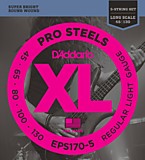 D`ADDARIO EPS170-5 струны для 5-ти струнной бас-гитары, сталь, Long, 45-65-80-100-130 D`ADDARIO EPS170-5 струны для 5-ти струнной бас-гитары, сталь, Long, 45-65-80-100-130