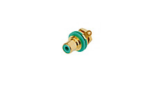 NEUTRIK (Rean) NYS367-5 панельный разъем RCA гнездо, зеленый изолятор, золоченые контакты